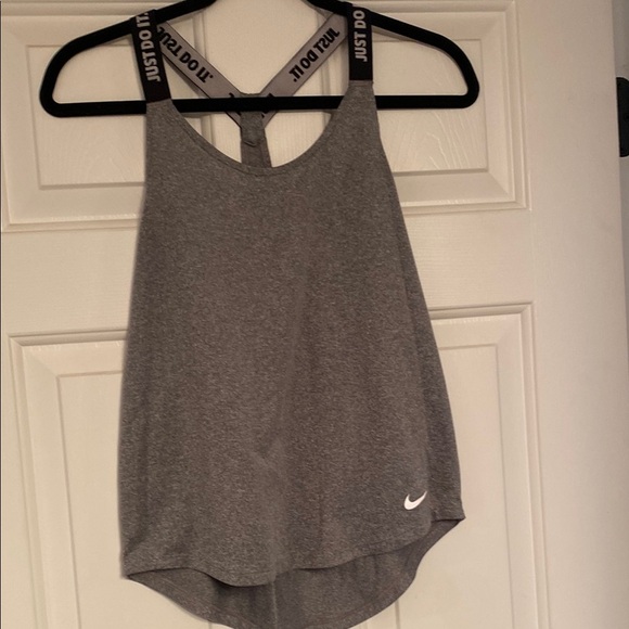 Nike Women's Gray Racerback Tank Top - Picture 1 of 3